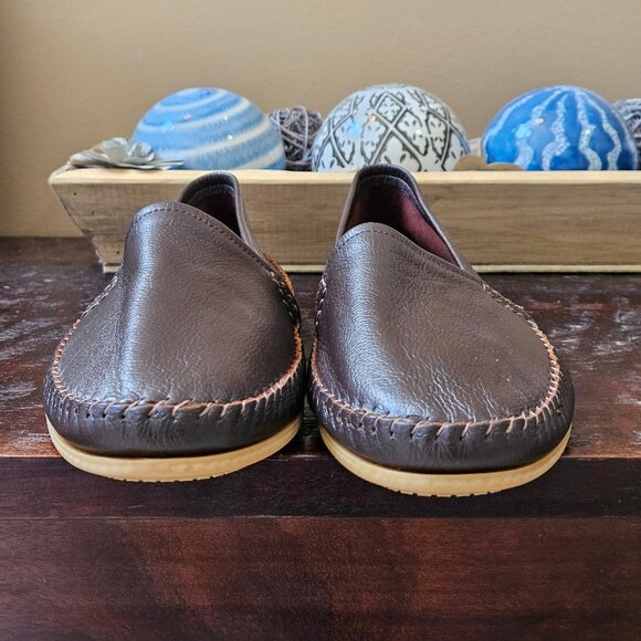Otisopse Men's Soft Leather Casual Loafers, Brown, Sz 12 (may run small) - Picture 4 of 16